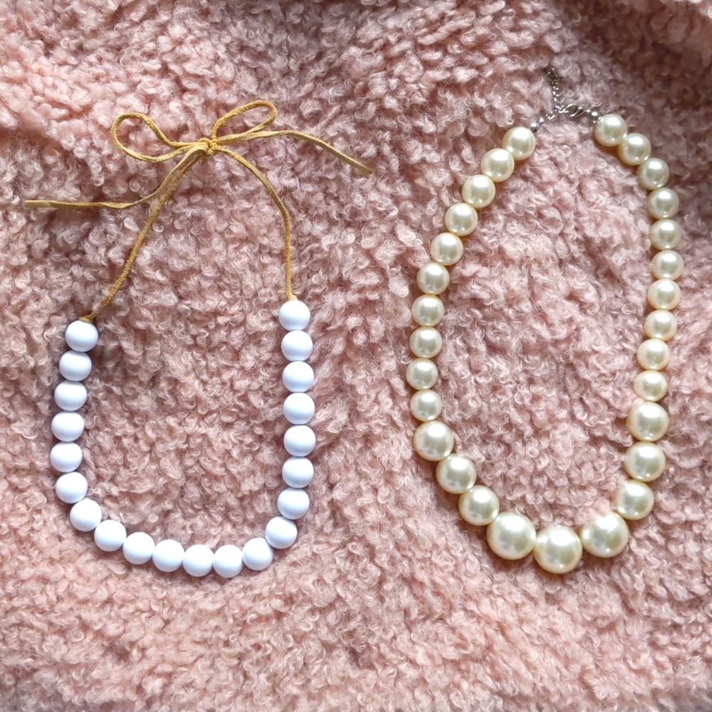Large pearl necklace bundle